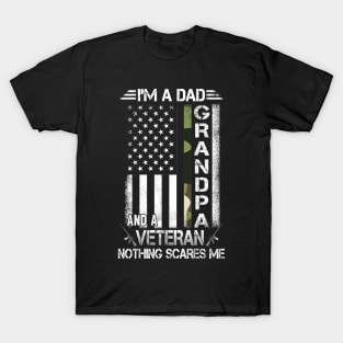 I'm A Dad Grandpa And A Veteran Nothing Scares Me T-Shirt